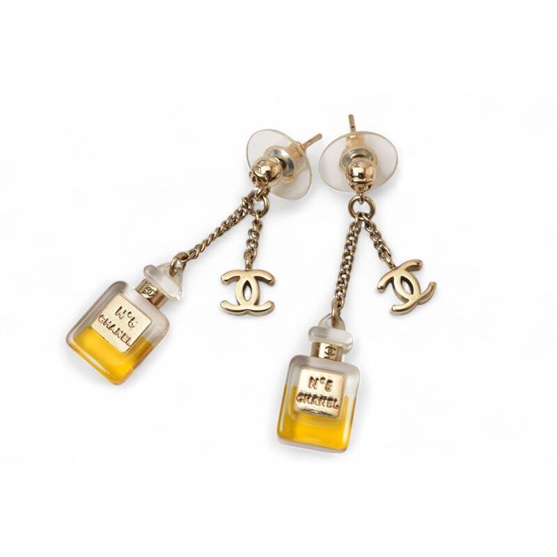 Chanel Earrings Accessories Chanel Coco No5 Perfume Bottle Motif Perfume Bottle